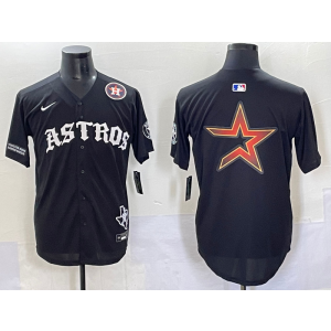 MLB Astros Blank Black Star Nike Cool Base Men Jersey