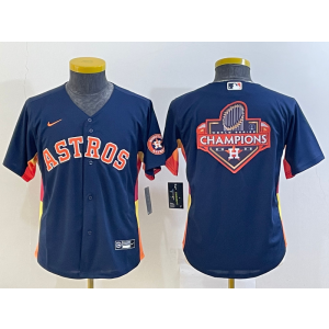 MLB Astros Blank Blue Champion Nike Cool Base Youth Jersey