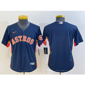 MLB Astros Blank Blue Nike Cool Base Youth Jersey