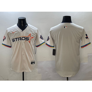 MLB Astros Blank Cream City Nike Cool Base Men Jersey