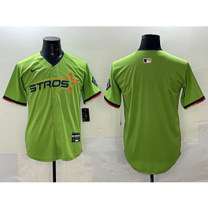 MLB Astros Blank Green Nike Cool Base Men Jersey