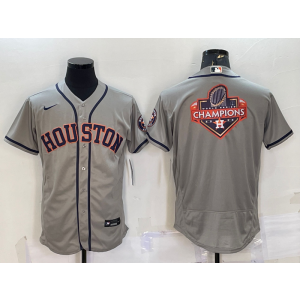 MLB Astros Blank Grey Champion Nike Flexbase Men Jersey