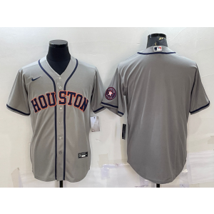 MLB Astros Blank Grey Nike Cool Base Men Jersey