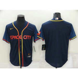 MLB Astros Blank Navy 2022 City Connect Nike Cool Base Men Jersey