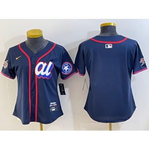 MLB Astros Blank Navy American League 2025 All Star Nike Cool Base Women Jersey