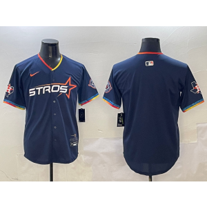 MLB Astros Blank Navy Nike Cool Base Men Jersey