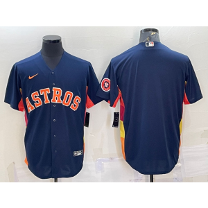 MLB Astros Blank Navy Nike Cool Base Men Jersey