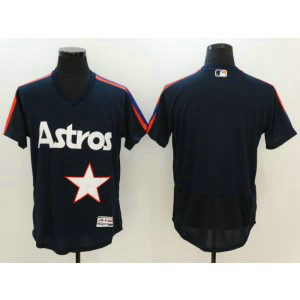 MLB Astros Blank Navy Throwback Flexbase Men Jersey