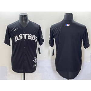 MLB Astros Blank New Black Nike Cool Base Men Jersey