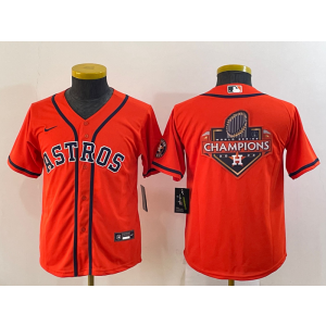 MLB Astros Blank Orange Champion Nike Cool Base Men Jersey