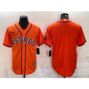 MLB Astros Blank Orange Nike Cool Base Men Jersey