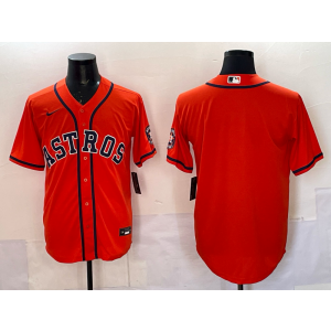 MLB Astros Blank Orange Nike Cool Base Men Jersey