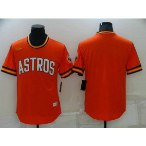 MLB Astros Blank Orange Nike Cool Base Men Jerseys
