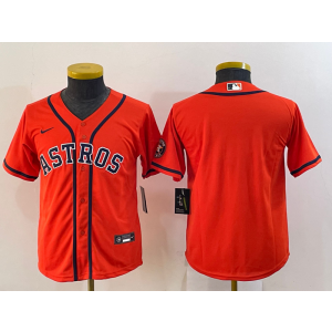 MLB Astros Blank Orange Nike Cool Base Youth Jersey