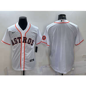 MLB Astros Blank White Nike Cool Base Men Jersey