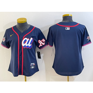 MLB Athletics Blank Navy American League 2025 All Star Nike Cool Base Women Jersey