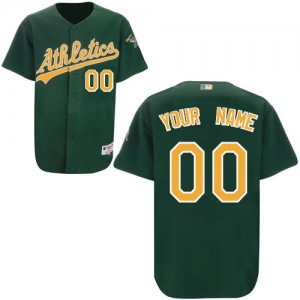MLB Athletics Green Customized Men Jersey