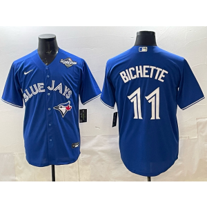 MLB Blue Jays 11 Bichette Blue 2025 World Series Nike Cool Base Men Jersey