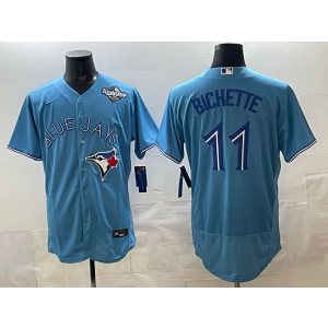 MLB Blue Jays 11 Bichette Blue 2025 World Series Nike Cool Base Men Jersey