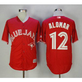 MLB Blue Jays 12 Roberto Alomar Red 2017 Cool Base Men Jersey