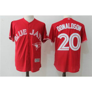 MLB Blue Jays 20 Josh Donaldson Red 2017 Cool Base Men Jersey