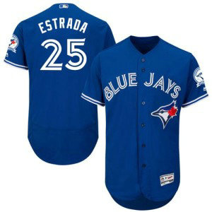 MLB Blue Jays 25 Marco Estrada Blue Flexbase Men Jersey