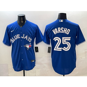 MLB Blue Jays 25 Varsho Blue Nike Cool Base Men Jersey
