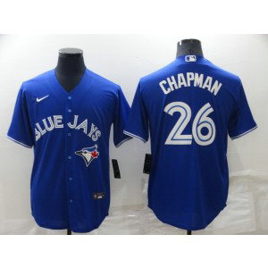 MLB Blue Jays 26 Matt Chapman Blue Nike Cool Base Men Jersey