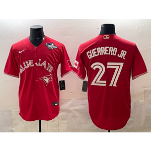 MLB Blue Jays 27 Guerrero JR Red 2025 World Series Nike Cool Base Men Jersey