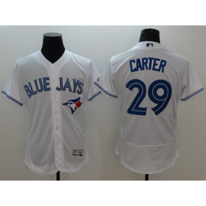 MLB Blue Jays 29 Joe Carter White Flexbase Men Jersey