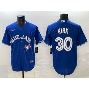 MLB Blue Jays 30 Kirk Blue Nike Cool Base Men Jersey