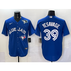 MLB Blue Jays 39 Yesavage Blue Nike Cool Base Men Jersey