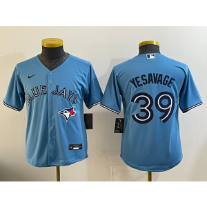 MLB Blue Jays 39 Yesavage Blue Nike Cool Base Youth Jersey