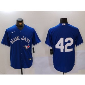 MLB Blue Jays 42 Blue Nike Cool Base Men Jersey