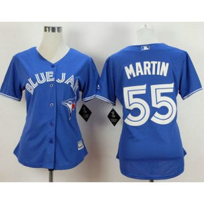 MLB Blue Jays 55 Russell Martin Blue Alternate Women Jersey