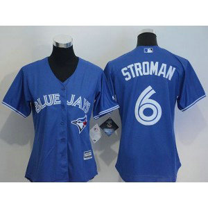 MLB Blue Jays 6 Marcus Stroman Blue Women Jersey