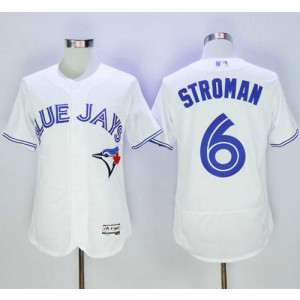 MLB Blue Jays 6 Marcus Stroman White Flexbase Men Jersey