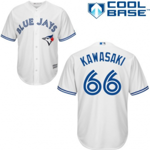 MLB Blue Jays 66 Munenori Kawasaki Cool Base White Men Jersey