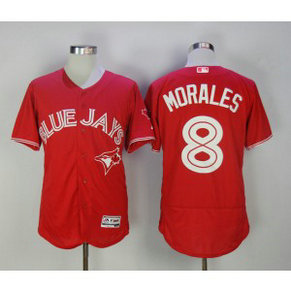 MLB Blue Jays 8 Kendrys Morales Red Flexbase Men Jersey