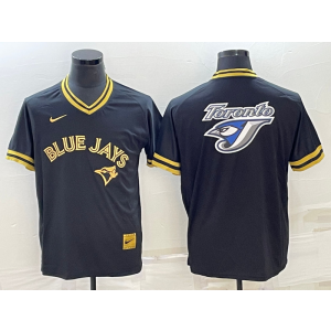 MLB Blue Jays Black Blank Baseball Logo Nike Men Jersey