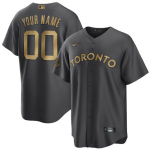 MLB Blue Jays Customized Charcoal 2022 All-Star Cool Base Men Jersey