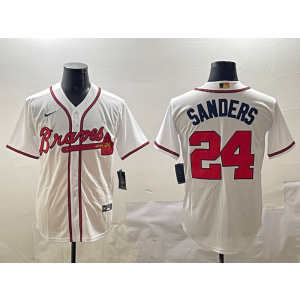MLB Braves 24 Deion Sanders 2025 New Nike Cool Base Men Jersey