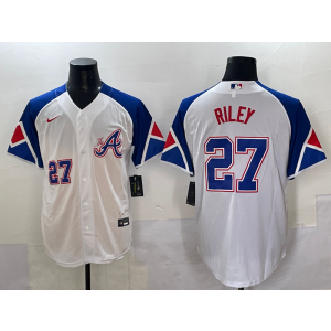 MLB Braves 27 Riley White City Nike Cool Base Men Jersey