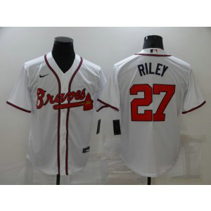 MLB Braves 27 Riley White Nike Cool Base Men Jersey
