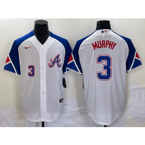 MLB Braves 3 Dale Murphy White 2023 City Connect Nike Cool Base Men Jersey