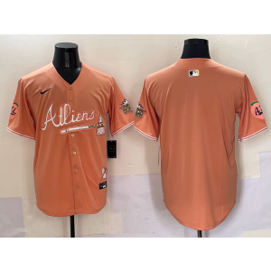 MLB Braves Blank Orange Nike Cool Base Men Jersey