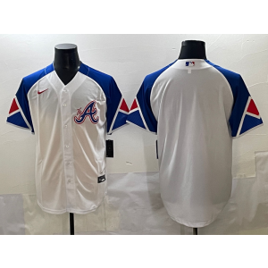 MLB Braves Blank White City Nike Cool Base Men Jersey