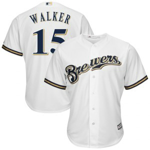 MLB Brewers 15 Neil Walker White New Cool Base Men Jersey