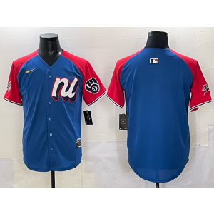 MLB Brewers Blank Blue Alternate 2025 All Star Nike Cool Base Men Jersey 1