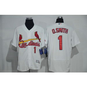 MLB Cardinals 1 Ozzie Smith White Flexbase Men Jersey